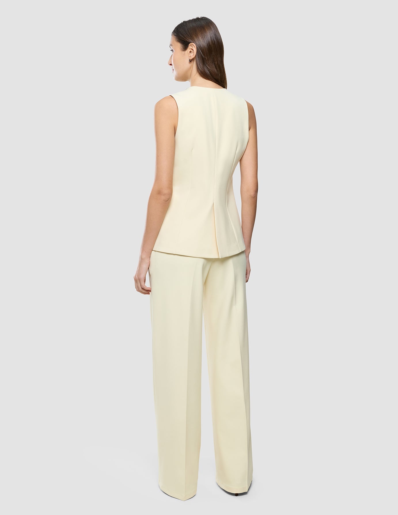 Women Essential Long Vest Misty Yellow